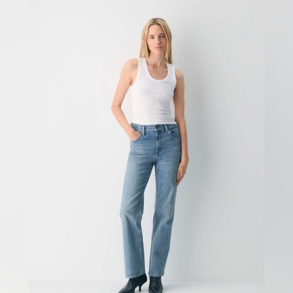 Denim Forum Denim - Aritzia Denim Forum The Arlo High Rise Blue Straight Leg Jeans Size 30